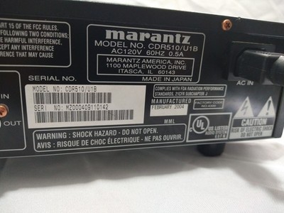 Marantz CDR510 CD Recorder for sale online | eBay