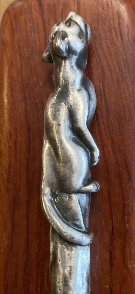 Pluma de peltre Harmony Kingdom atigrado gato #8273 de caja de madera de 10K PeterCalvesbert Foto 3 de 4