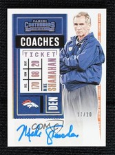 2020 Panini Contenders Coaches Ticket 17/20 Mike Shanahan #307 Auto 0d44