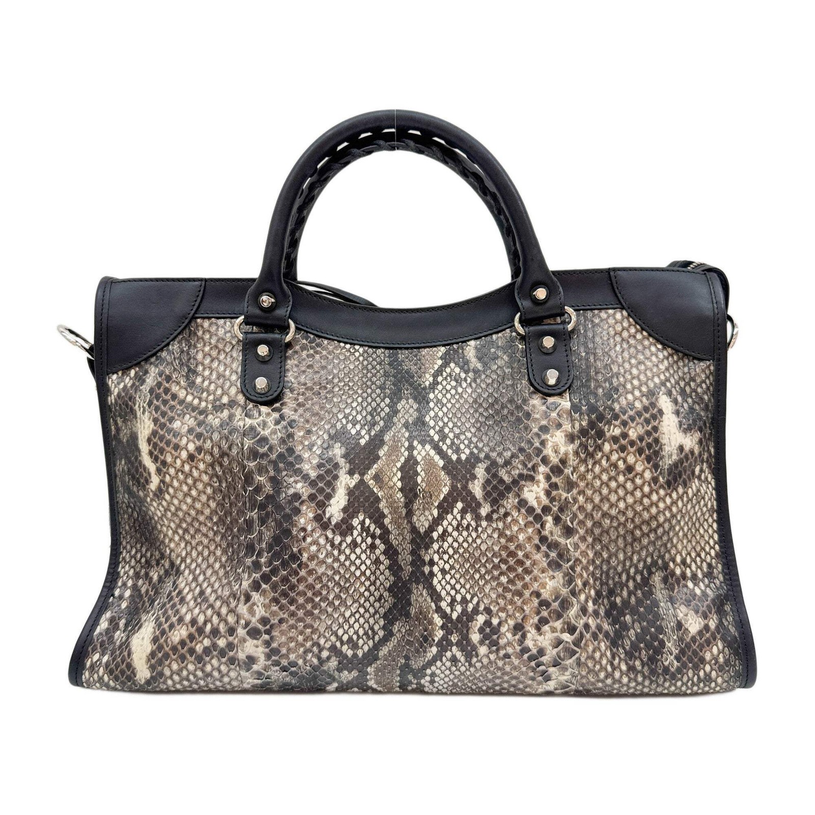 BALENCIAGA The City Multicolor Python Embossed Le… - image 2