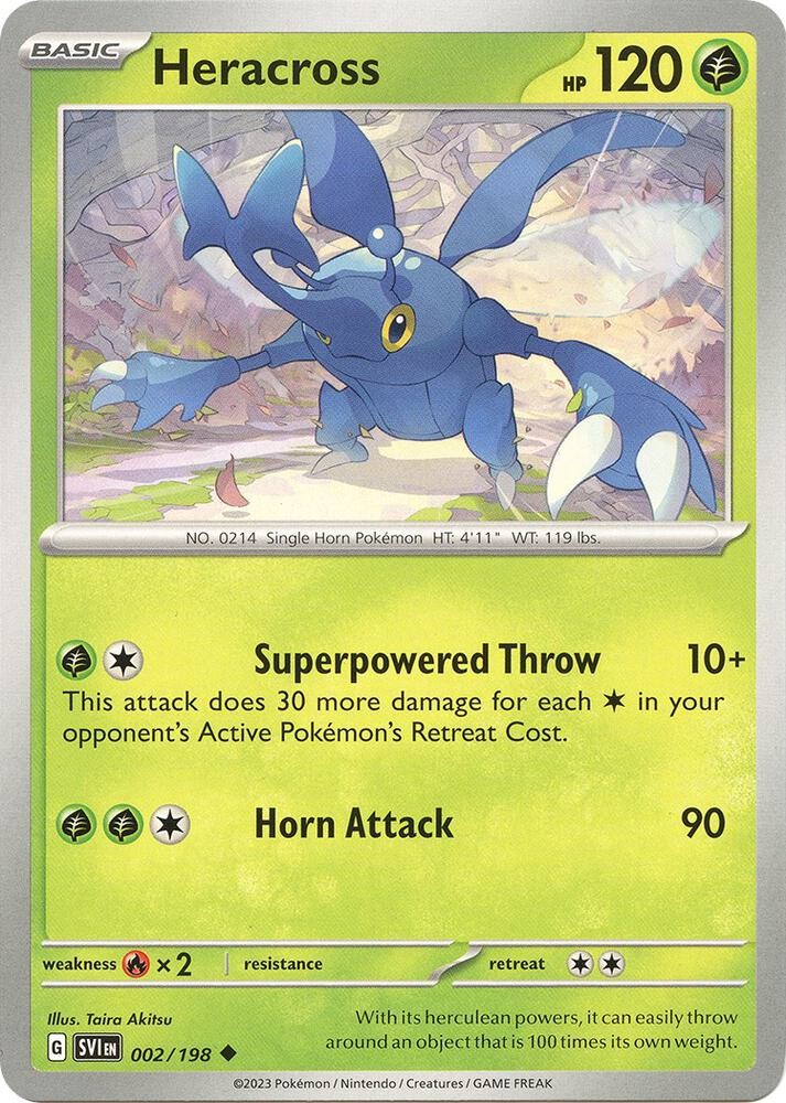 Heracross Uncommon Regular SVI 002/198 NM