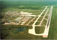 Aerial View Kent County International Airport Grand Rapids Michigan Postcard