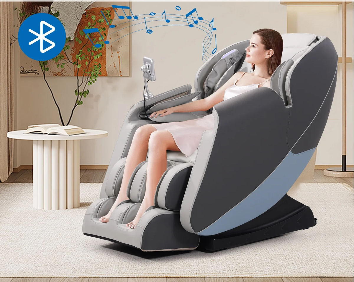 Advanabd S9 Full Body Zero Gravity Shiatsu 4D Massage Chair, Gray