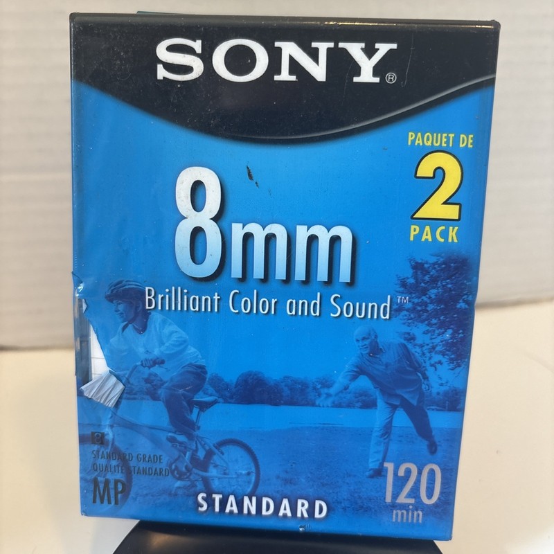 Sony 8mm Video 8 Camcorder Cassette Tapes 2 Pack 120 Minutes New Sealed