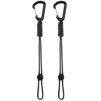 2Er-Set FüR Paracord SchlüSselanhäNger Mit Clips 25 Cm [Schwarz]