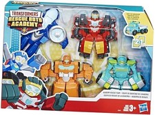 Heroes Transformers Rescue Bots Pack, 4 Collectible 4.5" Academy Rescue Team