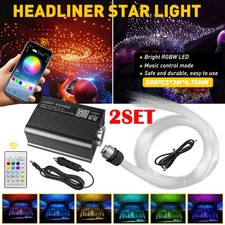 2SET 1000X Car/Home Headliner Star Light kit Roof Twinkle Ceiling Lights Starry