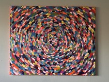 Options: Original Abstract Acrylic Painting Options Large Canvas 76 x 61 cm