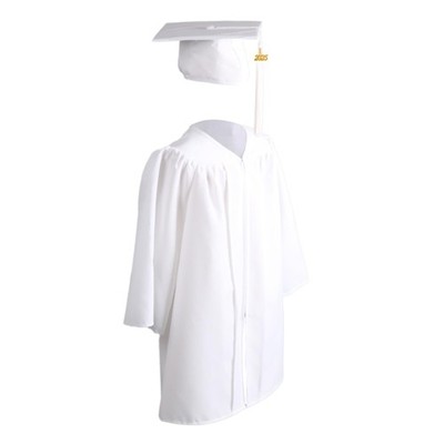 Unisex Matte Kindergarten Graduation Gown Cap Tassel Set 2025 School Uniform
