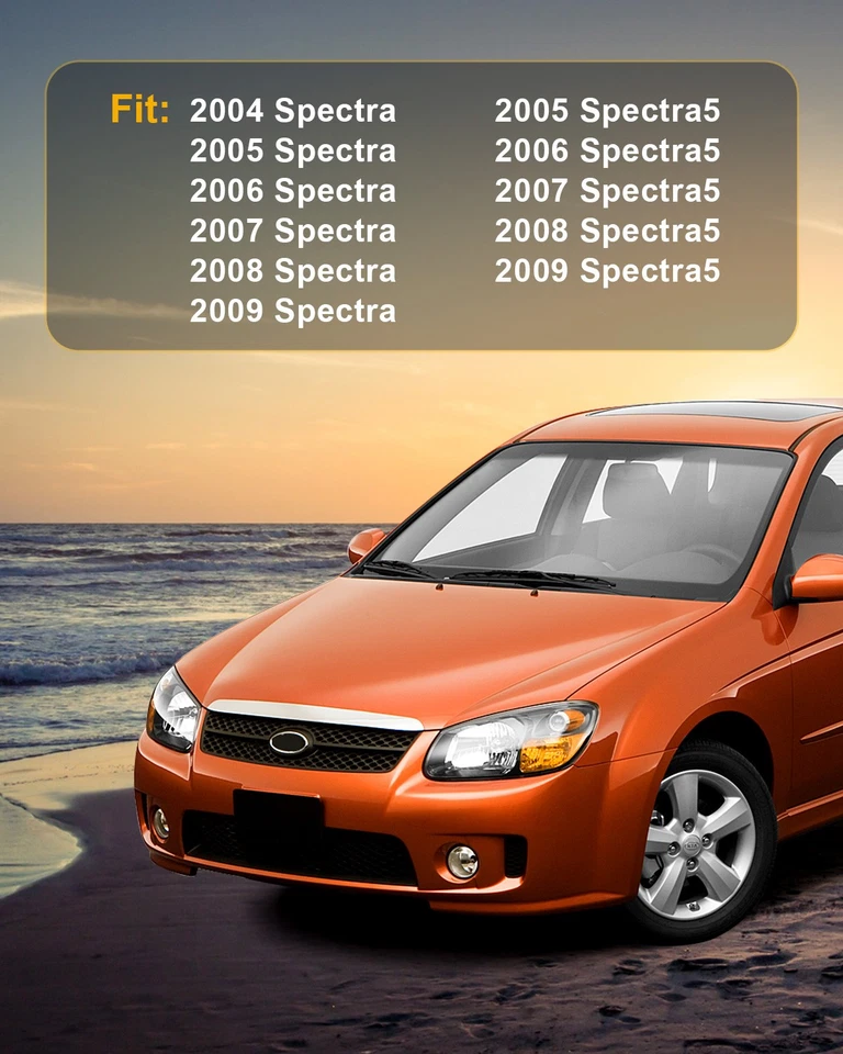 82610-2F000 Interior Exterior Door Handle Set Fit 2004-2009 Kia Spectra Spectra5 - Image 2 of 4