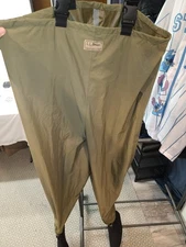 L.L. BEAN Chest Waders Tapped Fly Fishing Soft Foot Men’s Large Overall Bibs