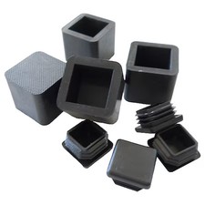 Ega Rubts-S Replacement Square Rubber Tips, For 1" Tube, Pk4