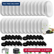 50 Pack Cat Water Fountain Filters for 108/3.2L 67oz/2L Stainless Steel Pet ...