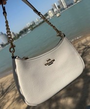 NWT Coach CA209 White Teri Shoulder Bag Crossbody Leather Outlet Free Shipping