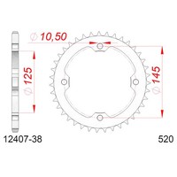 Zahnrad Afam Stahl P520 - Z38 (DIS.12509) Yamaha 250 YFM Raptor 2WD 08/09
