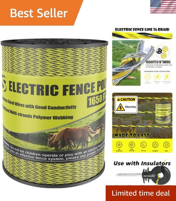 #ad Reliable 1650 Feet Electric Fence Poly Wire Durable UV Resistant Easy to Use $50.99