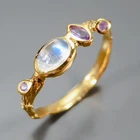 Jewellery Natural Moonstone Ring 925 Sterling Silver Size 8 /R472819