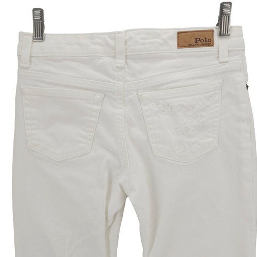 NWT POLO RALPH LAUREN Tompkins Skinny Jeans White Embroidered Girls Size 16 - Picture 4 of 11