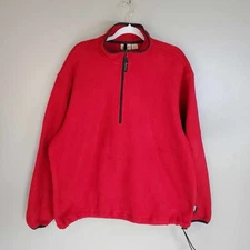 Woolrich Polartec Fleece Mens 1/2 zip Pullover Jacket Large L