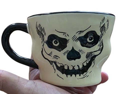 Vintage Halloween Mugs Set of 3 Pumpkin Skeleton Black Cat Limited Collectible - Picture 4 of 7