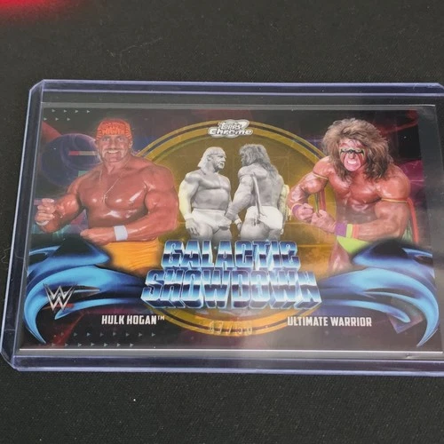 2026 WWE Topps Cosmic Chrome Hulk Hogan Ultimate Warrior Galactic Showdown Gold