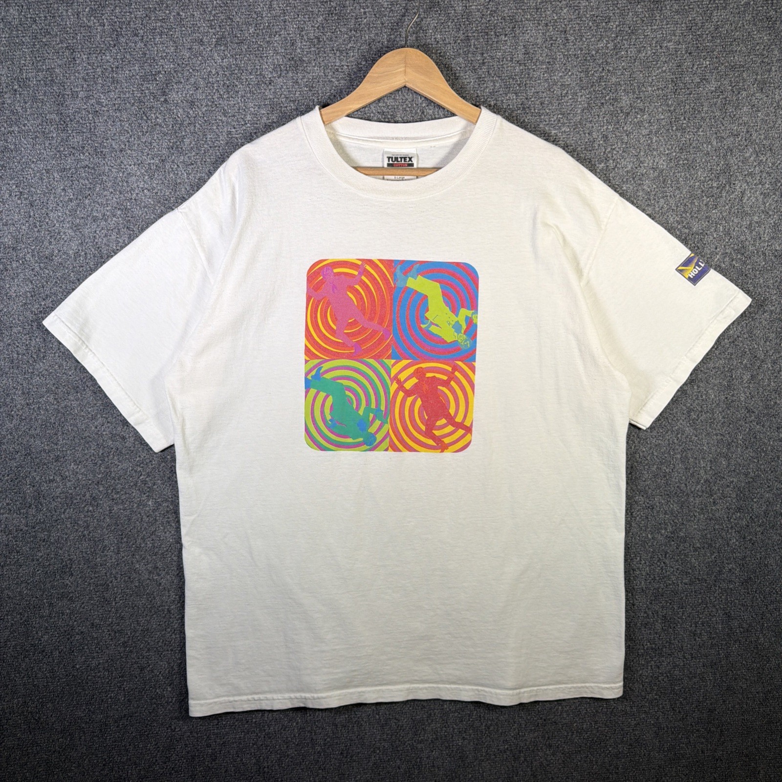 Vintage Austin Powers Shirt XL White 90s Andy Warhol Art Movie Promo Hollywood
