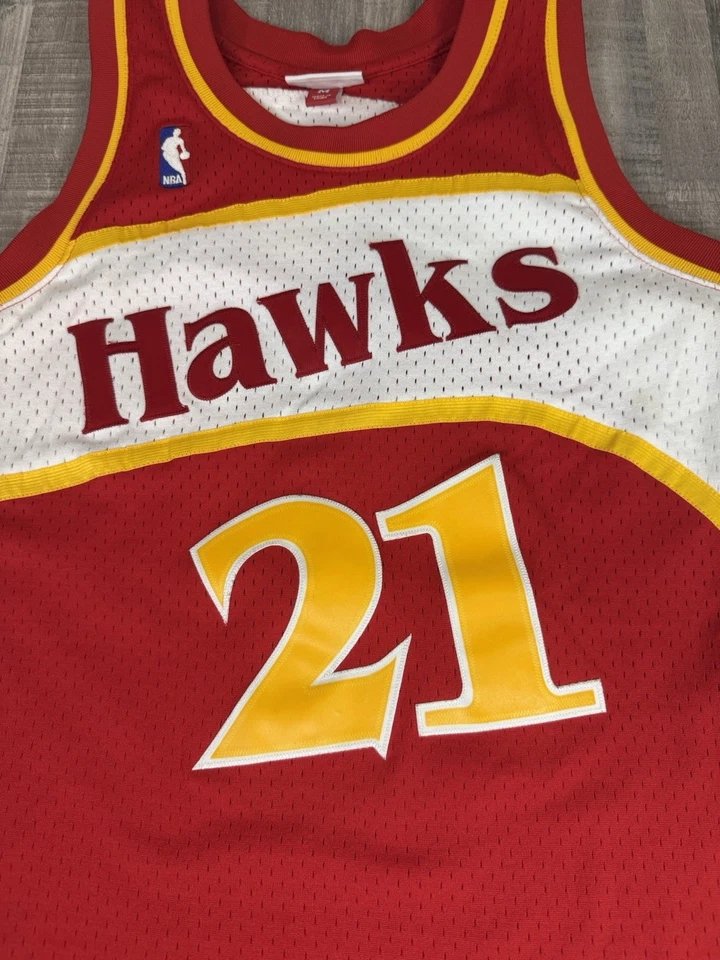 Camiseta Dominique Wilkins Atlanta Hawks Madera Dura Clásica Swingman Mitchell Ness M Foto 3 de 4