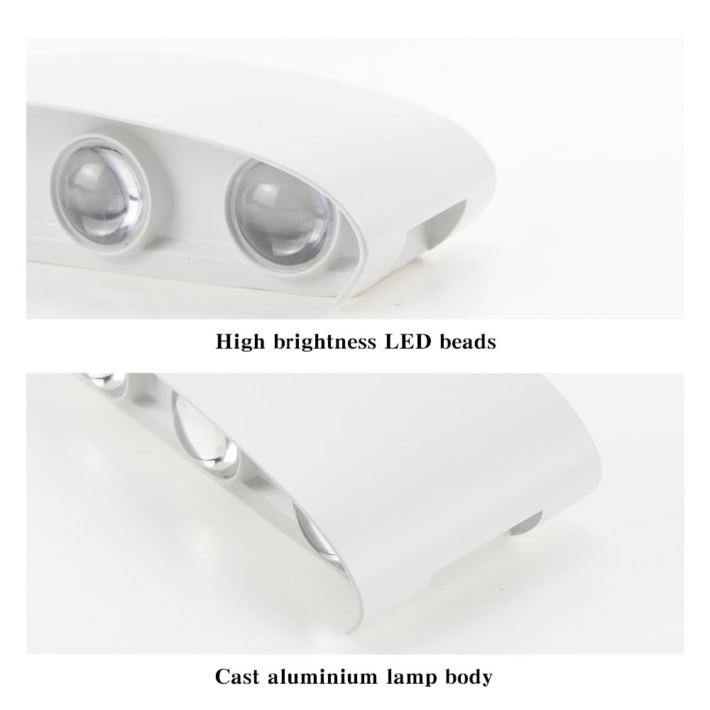 Applique LED 8W Design Moderno IP65 - Luce da Muro Esterno e Interno - 3
