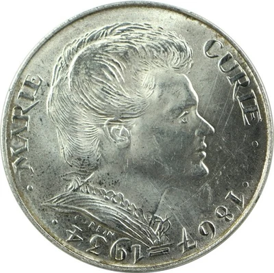 FRANCE, MONNAIE, 100 FRANCS MARIE CURIE 1984, ARGENT - Photo 1/2