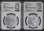 2024 Peace & Morgan Dollar Set NGC MS70 John Mercanti Signed Advanced Releases