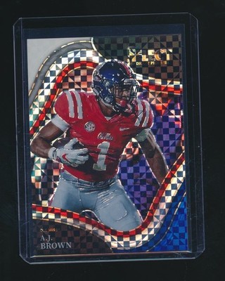 A.J. BROWN 2022 PANINI SELECT DRAFT RED WHITE BLUE PRIZM PARALLEL 15/75 #157