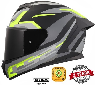 LS2 FF820 RAPID III (FF353) FULL FACE MOTORBIKE HELMET HYPER BLACK YELLOW