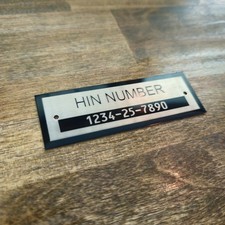 Custom Identification Number 1x3 Silver Boat ...