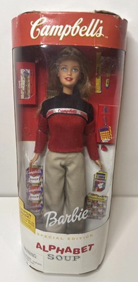 #ad Campbell#x27;s ALPHABET SOUP Barbie Doll Special Edition Doll 1999 New in Box $11.88