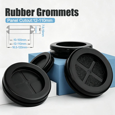 Double-Sided Blanking Rubber Grommets Closed Assorted Sizes 12-110mm Wire Seal