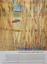 Tractor Agriculture Kennecott Copper Picture Magazine Ad Original Vintage Decor