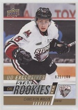 2017-18 Upper Deck CHL Star Rookies Exclusives 21/100 Cameron Hillis #352 y0i