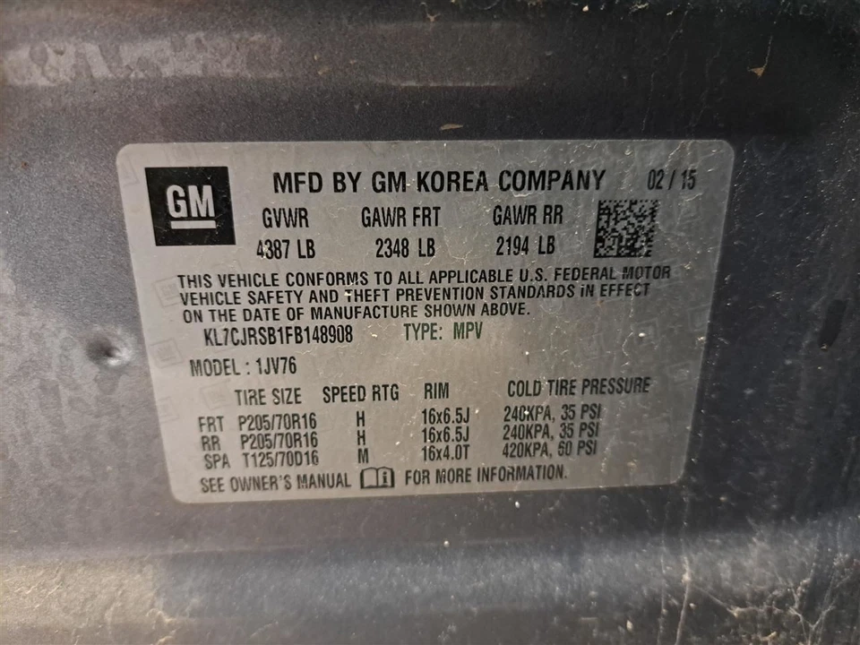 Power Steering Gear/Rack And Pinion 2015 Trax Sku#4275633 - Image 3 of 4