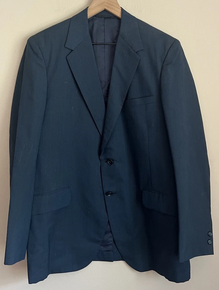 Traje Para Hombre Vintage Años 60 70 Lana Rayas Dino Lorento Talla 40R 42R Foto 4 de 4