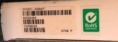 DSC RF5501-433 WHT Fixed Message Keypad PowerSeries with Wireless Receiver NEW