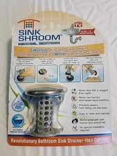 SinkShroom Nickel 1-1.25 Inch Bathroom Sink Drain Protector Hair Catcher Snare