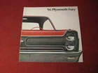 1966 Plymouth Fury Sales Brochure Booklet Catalog Original Old