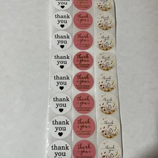 24pcs Cute Thank You Stickers 1” Small Business for Decorate Envelopes Sealing