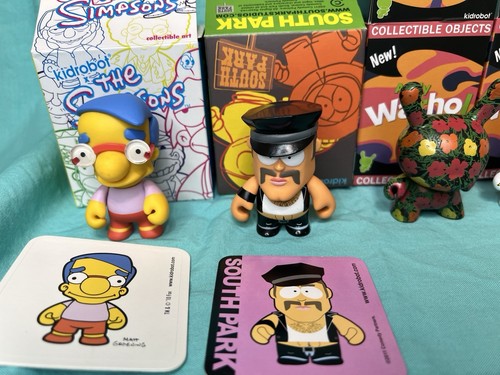 Kidrobot 9 Dunny LOT Mixed Series * Simpsons * South Park * Warhol * Fat Cap * - Picture 2 of 10