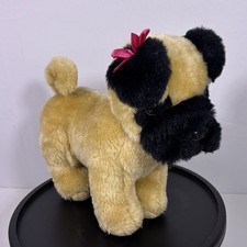 Pug Puppy Dog Plush with Pink Bow 10  Stuffed Animal New No Tag