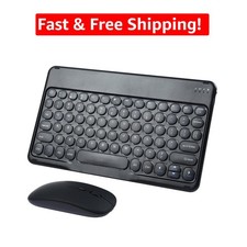 Portable Quiet Wireless Keyboard and Mouse Combo - Ergonomic Design for Comfort