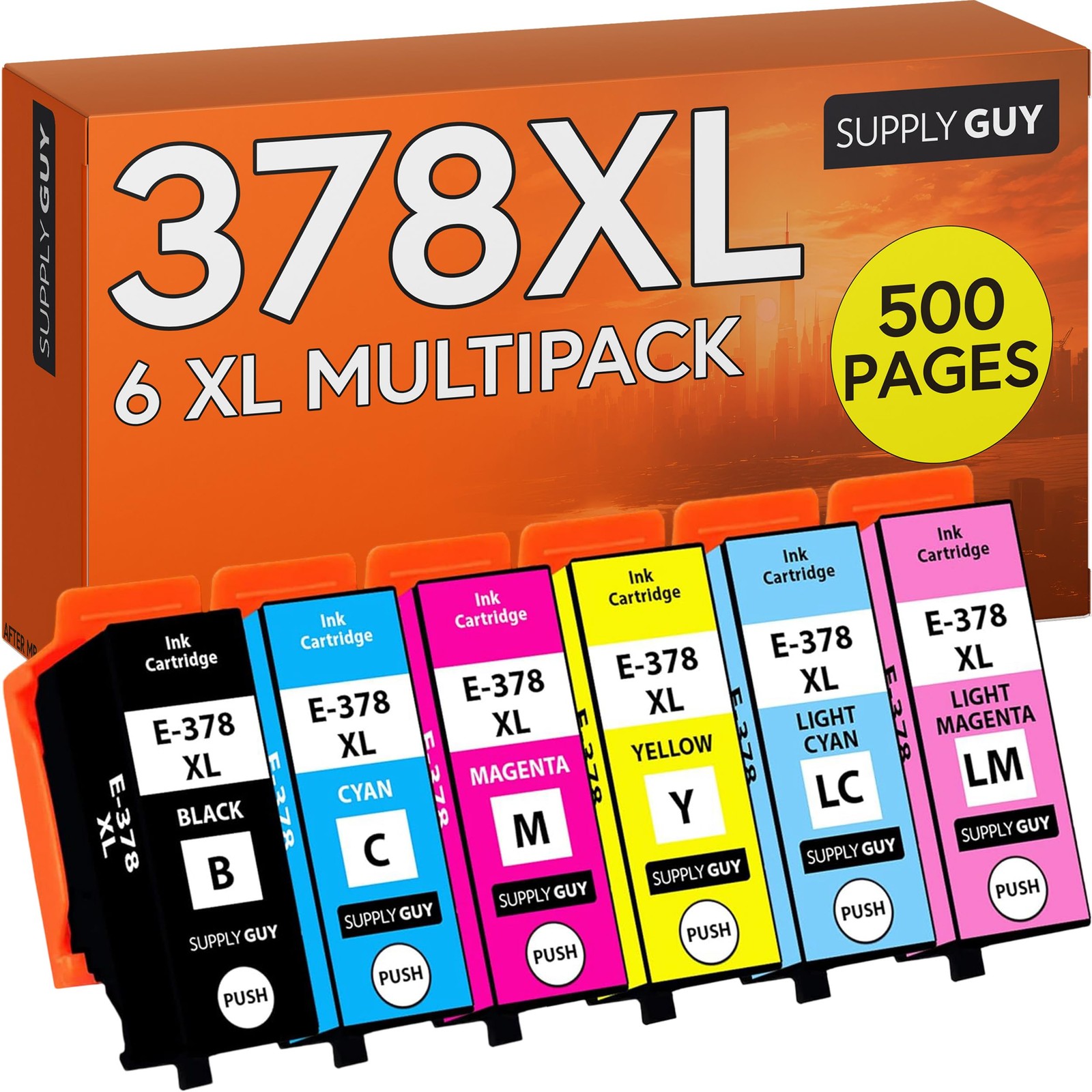 6 Cartouches d'encre 378XL Multipack pour Imprimer des Photos de Famille