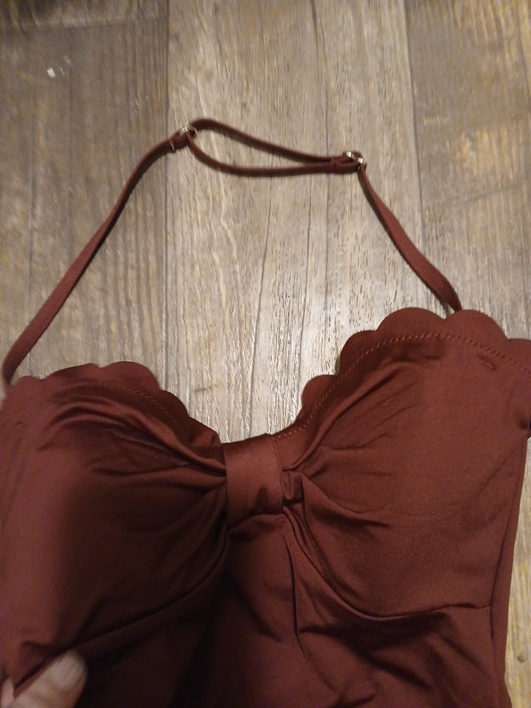 Kate Spade swimsuit one piece womens Small Sumac Red burgundy Sz.XS thumbnail 4