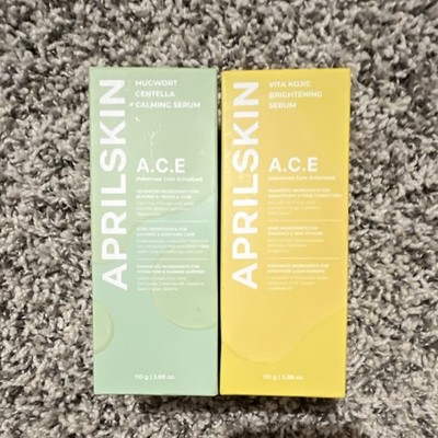 APRILSKIN A.C.E Mugwort Centella Calming & Vita Kojic Brightening Serum Set