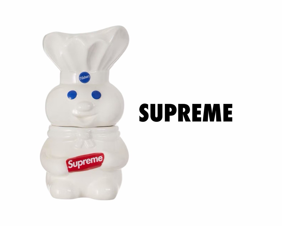Supreme x Pillsbury Doughboy Cookie Jar/ Supreme Doughboy Cookie